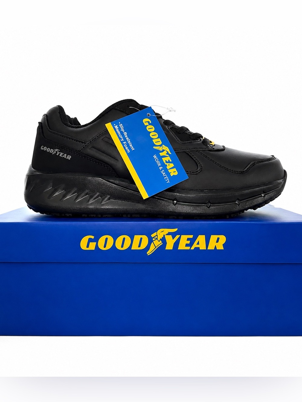 Women’s Slip Resistant Work Shoes Black Memory Foam Restaurant Sneakers 9.5 M